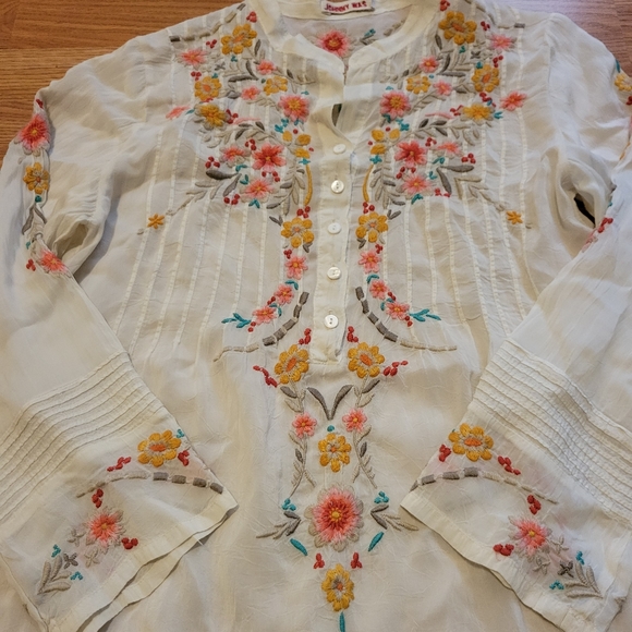 JOHNNY WAS Embroided Tunic Blouse Size S - Picture 11 of 16